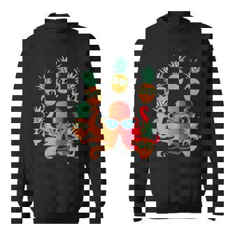 ファニー クール オレンジ タコ ジャグリング パイナップル スウェットシャツ - Kawaiitshirt