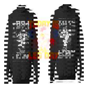 ファニーレッグデイチキンレッグスクワットジム スウェットシャツ - Kawaiitshirt