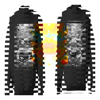 ファンタジー キュート イエロー カエルの太陽 スウェットシャツ - Kawaiitshirt