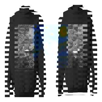 ファン・ゴッホの星月夜鳩のミームペインティング スウェットシャツ - Kawaiitshirt