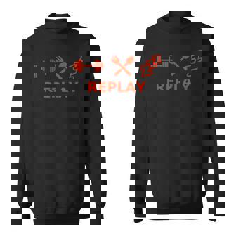 フィットネス、食事、睡眠 リプレイ スウェットシャツ - Kawaiitshirt