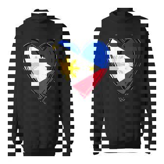 フィリピン独立記念日 I Love Philippines 国旗 ハート スウェットシャツ - Kawaiitshirt