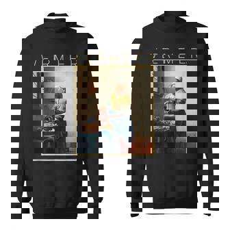 フェルメール 面白いtシャツ アート 牛乳を注ぐ女 絵画 メンズ レディース 面白い 服 美術 油彩画 スウェットシャツ - Kawaiitshirt