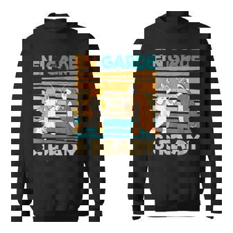 フェンシング猫ナマケモノファニーフェンサー スウェットシャツ - Kawaiitshirt