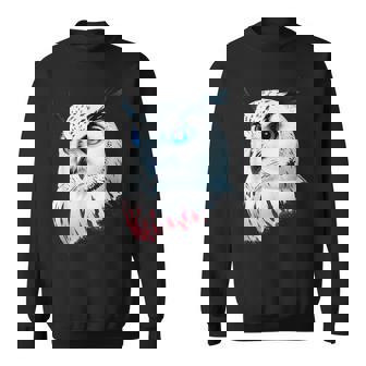 フクロウの傑作 雪フクロウ 鳥アート 動物 雪フクロウ スウェットシャツ - Kawaiitshirt