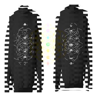 フラワー・オブ・ライフ、チャクラ、神聖幾何学、精神性、ヨガ スウェットシャツ - Kawaiitshirt