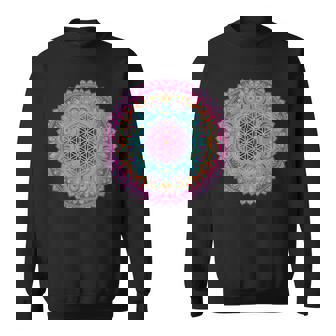 フラワー・オブ・ライフシンボル 民間伝承 マンダラ 5 ファン ファン ファン スウェットシャツ - Kawaiitshirt