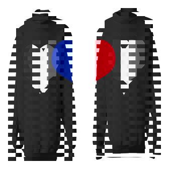 フランス国旗ラブハートフランス国旗 スウェットシャツ - Kawaiitshirt