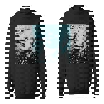 ブライアン・ウォードによるデヴィッド・ボウイ ハンキードリー ブルー 写真 スウェットシャツ - Kawaiitshirt