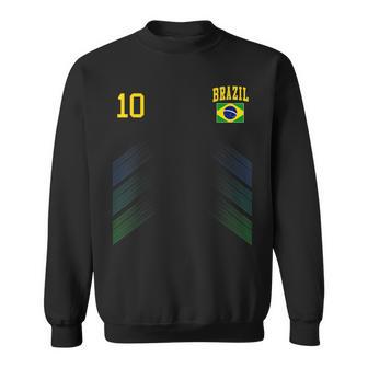 ブラジル サッカーファンジャージー ブラジル国旗 フットボール愛好家 スウェットシャツ - Kawaiitshirt