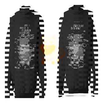 ブラック&タン ポメラニアン 犬の解剖学 面白い かわいい ペット ポンポン ママ スウェットシャツ - Kawaiitshirt