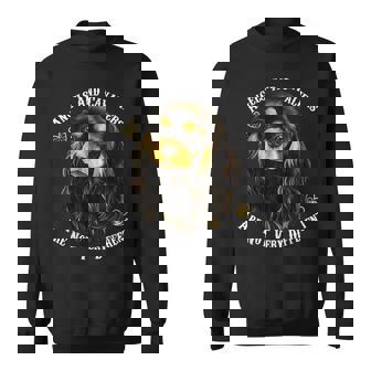 ブラックとタン、キャバリアキングチャールズ・スパニエル スウェットシャツ - Kawaiitshirt