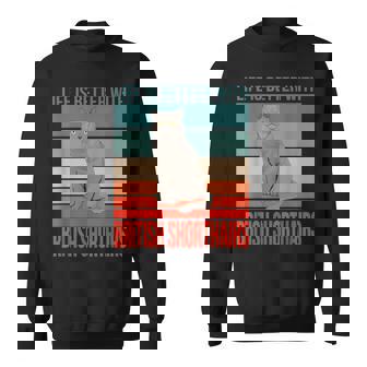 ブリティッシュショートヘア ライフ・イズ・ベター 子猫猫の飼い主 ブリティッシュショートヘア スウェットシャツ - Kawaiitshirt