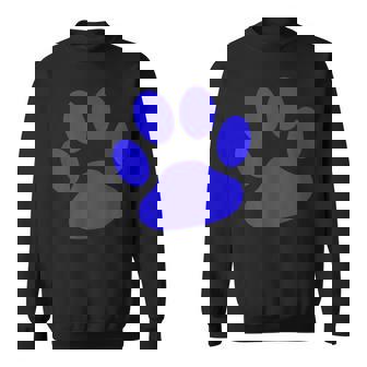 ブルー 肉球 プリント T シャツ スウェットシャツ - Kawaiitshirt