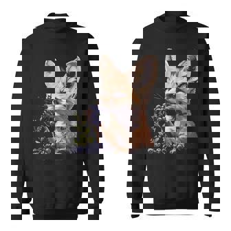 ブルーベリー フェネック キツネ ブルーベリー アニマルアート 野生動物 自然 スウェットシャツ - Kawaiitshirt