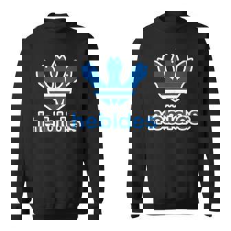 ヘビデス Hebides《ブルー 青》巳年 蛇年 へび【ブランド ロゴ パロディ】2025 干支 十二支 面白い スウェットシャツ - Kawaiitshirt