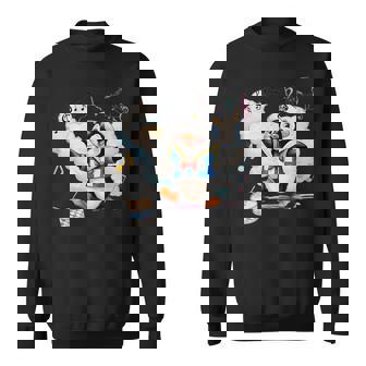 ペンギン 水兵 セーラー襟 錨マーク リボン 可愛い 赤 青 黄色 ピンク 水色 スウェットシャツ - Kawaiitshirt