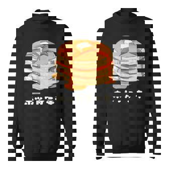 ホットケーキ パンケーキ バター はちみつ イラスト 喫茶店 洋菓子 レトロ 水彩 綺麗 かわいい おしゃれ スウェットシャツ - Kawaiitshirt