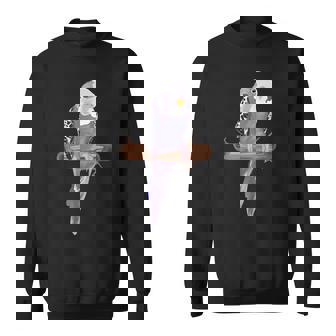 ホワイトパープルセキセイインコエキゾチックペットアニマルモチーフ鳥 スウェットシャツ - Kawaiitshirt