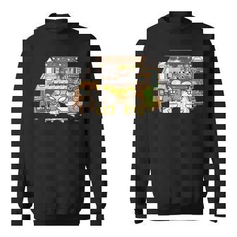 ボンレス犬とボンレス猫 キッチンカー ダークカラー スウェットシャツ - Kawaiitshirt