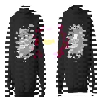 ボンレス犬とボンレス猫 桜 ボンレス猫 スウェットシャツ - Kawaiitshirt