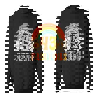 ボーホー レオパード レインボー 43 & ファビュラス ヴィンテージ 43歳の誕生日 スウェットシャツ - Kawaiitshirt