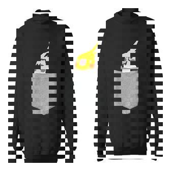 ポケットから覗くオカメインコのデザイン スウェットシャツ - Kawaiitshirt