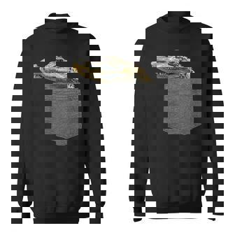 ポケットにワニ 愉快なアニマルデザイン スウェットシャツ - Kawaiitshirt