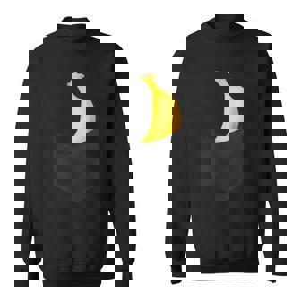 ポケットに入ったバナナフルーツ、胸に面白いバナナ。 スウェットシャツ - Kawaiitshirt