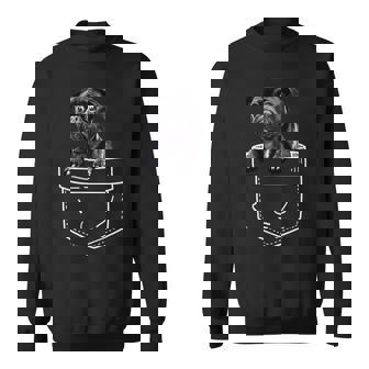 ポケットに入ったブラックパグ かわいい犬好きのギフト スウェットシャツ - Kawaiitshirt