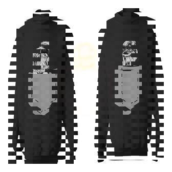 ポケットに入った面白いペキニーズ犬 犬愛好家 スウェットシャツ - Kawaiitshirt