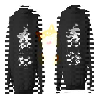 ポケット柴犬 足 かわいい犬 秋田犬愛好家 ギフト スウェットシャツ - Kawaiitshirt