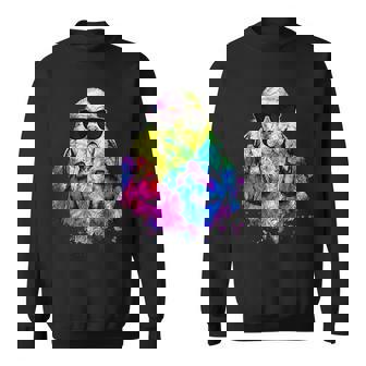 ポップアート アメリカンコッカー スパニエル 犬のポートレート ヘッドフォン付き スウェットシャツ - Kawaiitshirt