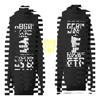 ポップコーンがすべてをより良くするコーンスナックポップコーン。 スウェットシャツ - Kawaiitshirt