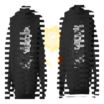 ポム犬愛好家のためのポケットに入った面白いポメラニアン。 スウェットシャツ - Kawaiitshirt