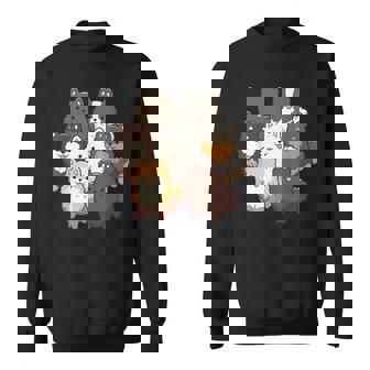 ポメラニアン ドッグ グループ かわいい ペット ブラック ホワイト チョコレート ポンポン スウェットシャツ - Kawaiitshirt