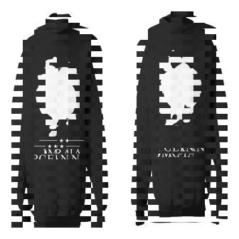 ポメラニアン 犬 ホワイト シルエット スウェットシャツ - Kawaiitshirt