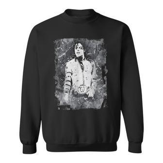 マイケル・ジャクソン バッド・ワールド・ツアー 1988年 白黒スプラッター スウェットシャツ - Kawaiitshirt