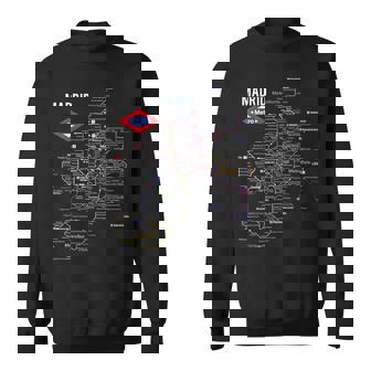 マドリード スペイン メトロ 地下鉄 電車地図 ギフト スウェットシャツ - Kawaiitshirt