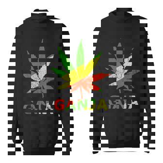 マリファナのガンジャ雑草の葉 ラスタカラー スウェットシャツ - Kawaiitshirt