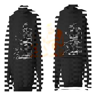 ミニチュア ピンシャー ビッグフット サスカッチ 犬 面白い 釣り スウェットシャツ - Kawaiitshirt