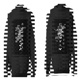 ミニマリストなブラック&ホワイトのキリンデザイン。 スウェットシャツ - Kawaiitshirt