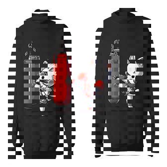 ムエタイ猫、キックボクシング スウェットシャツ - Kawaiitshirt