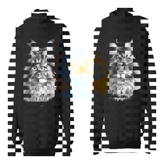 メインクーン 猫の肖像画 スウェットシャツ - Kawaiitshirt