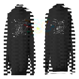 メトロ 全線 路線図 ロゴ 電車 スウェットシャツ - Kawaiitshirt