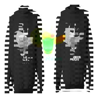 メロン 3 Melon メロンソーダ クリームソーダ カット 『デリシャス フルーツ』果物 リアル 面白い イラスト スウェットシャツ - Kawaiitshirt