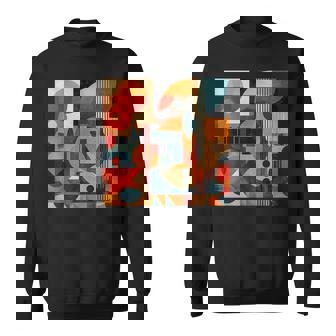 モダン 抽象 パターン ボーホー 抽象 幾何学 スウェットシャツ - Kawaiitshirt