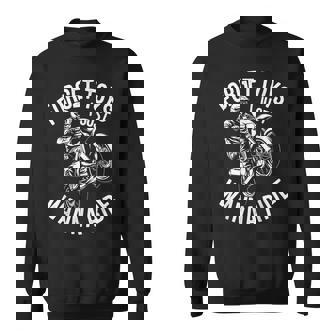 モトクロス ライダー ダートバイク ヘルメット Forget Toys I Just Wanna スウェットシャツ - Kawaiitshirt