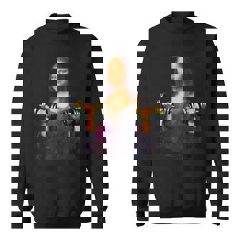 モナリザ 面白いtシャツ ジム 筋トレ 絵画 美術 メンズ おもしろ 面白い 服 おもしろグッズ ネタ スウェットシャツ - Kawaiitshirt