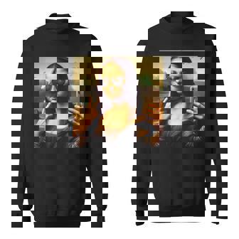 モナリザ・サングラスとセルフィー スウェットシャツ - Kawaiitshirt